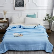 The Air Conditioner Is X1 Blanket For Hot Sleepers 2024 Summer Blanket Lightweight Blanket For All Season Skin Friendly Plain Printed Washed Summer Ventilation Cool Quilt Todays Daily